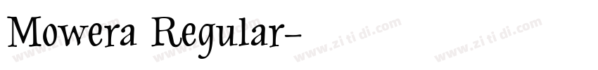 Mowera Regular字体转换